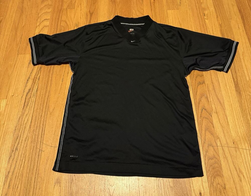 Vintage Men's Nike Size M Center Swish V Neck Dri Fit Jersey